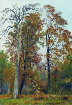 Landscapes Painting - autumn 1894 classical landscape Ivan Ivanovich trees